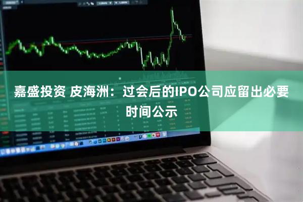 嘉盛投资 皮海洲：过会后的IPO公司应留出必要时间公示